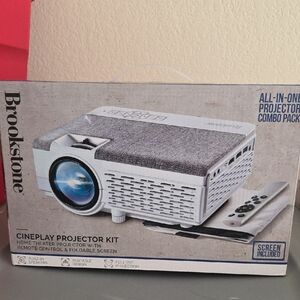 Brookstone Gray Cineplay Projector with Remote